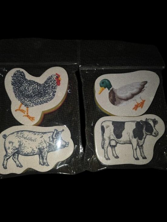 Other - Cute Farm Animal Dish Sponges. New In Package. Includes 4 Farm Animals